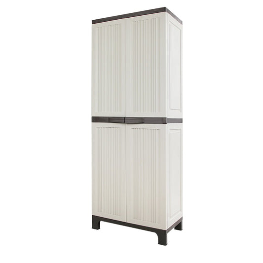 Outdoor Storage Cabinet Gardeon 173cm Box Lockable Cupboard Garage Beige