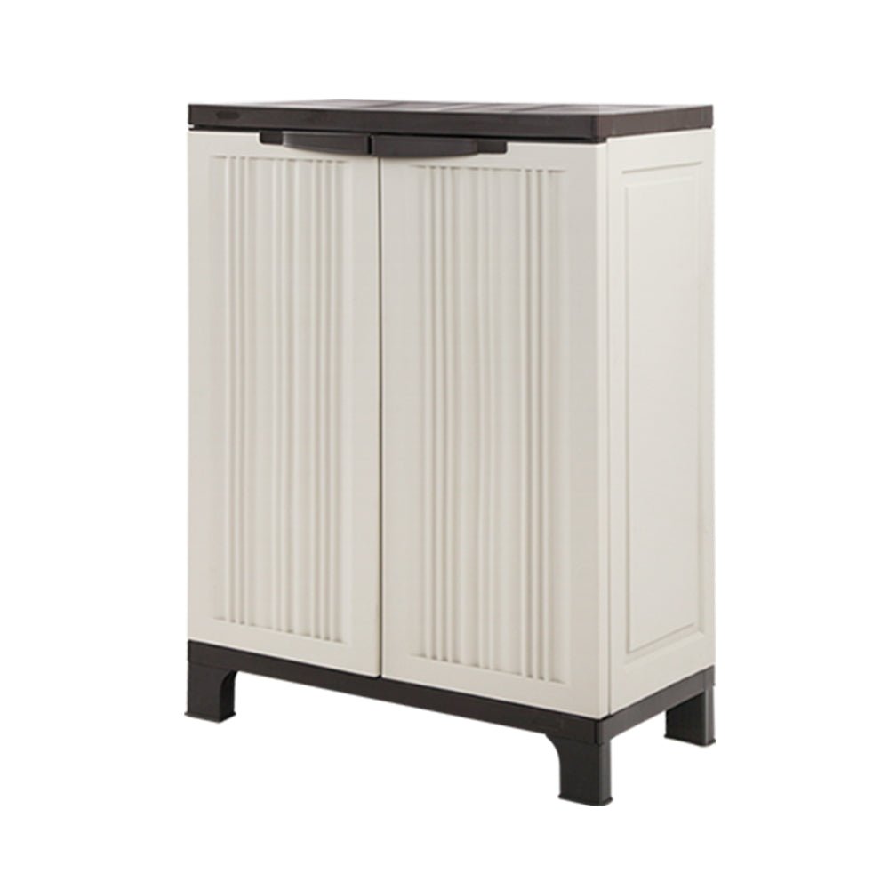 Outdoor Storage Cabinet Gardeon 92cm Box Lockable Cupboard Garage Beige