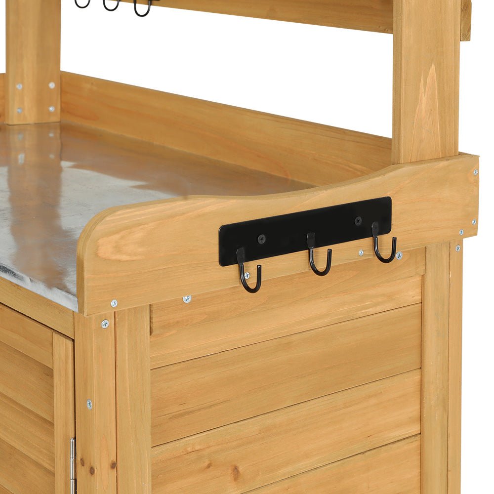 Outdoor Storage Cabinet Potting Bench Table Chest Garden