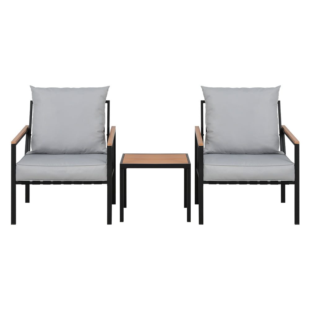 Conversation Set Modern Angular Coffee Table and Chairs