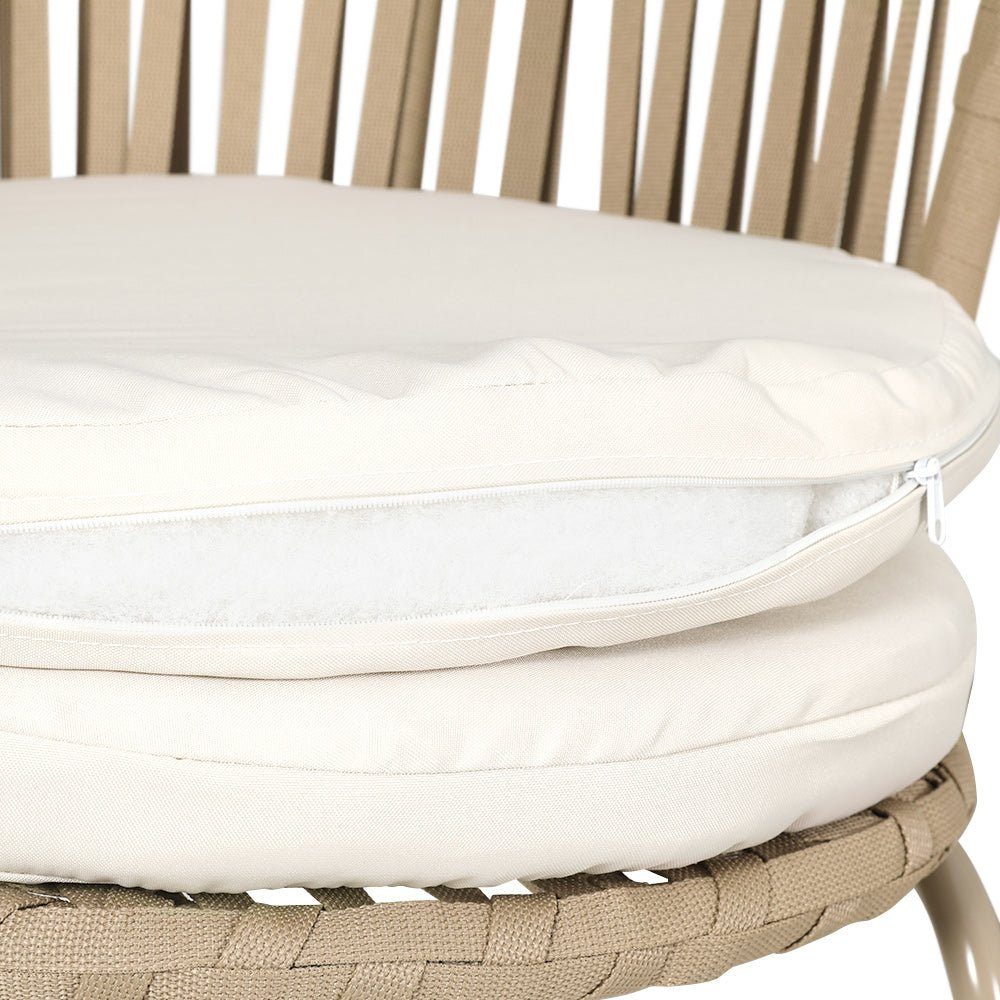 Conversation Set Patio Furniture Rope Beige