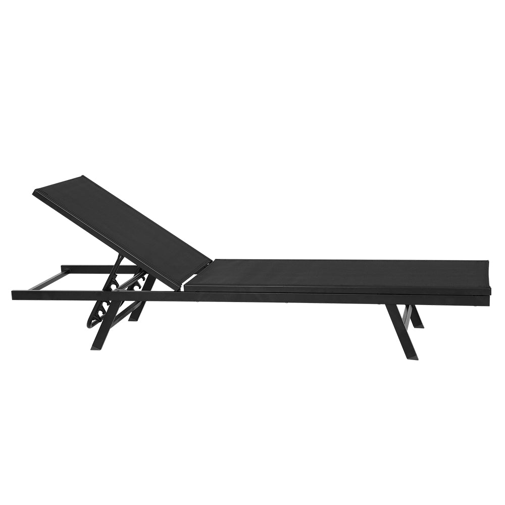 Sun Lounger Lightweight Steel Adjustable