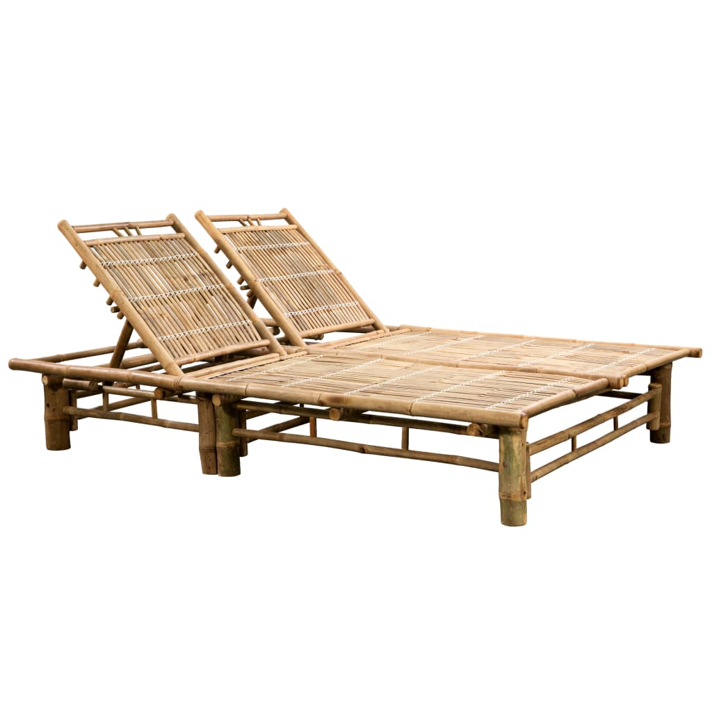 Sun Lounger | Natural Bamboo | 2 Person Double