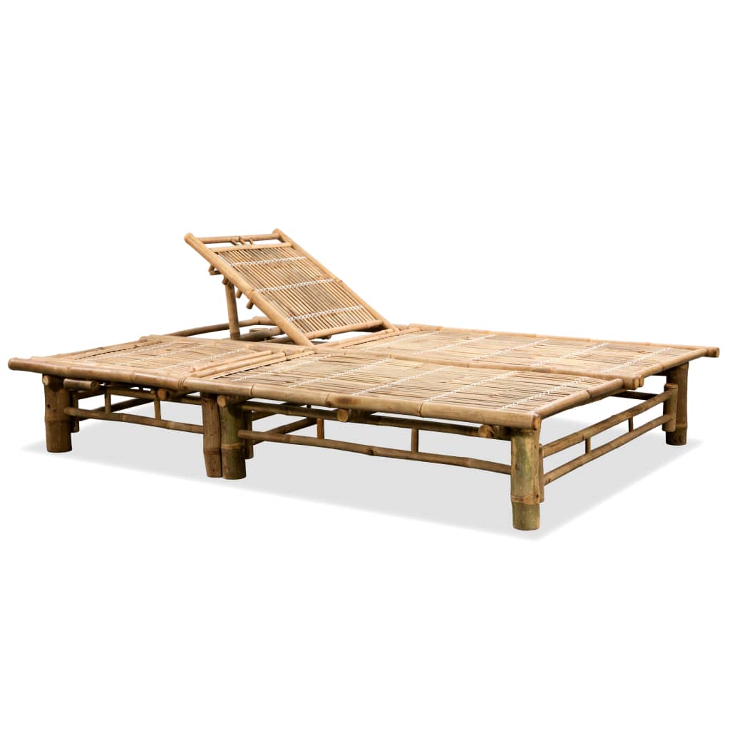 Sun Lounger | Natural Bamboo | 2 Person Double