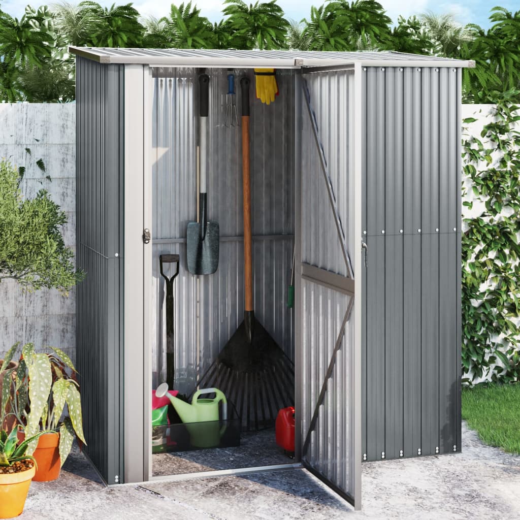 Garden Shed 180.5X97X209.5 Cm Galvanised Steel