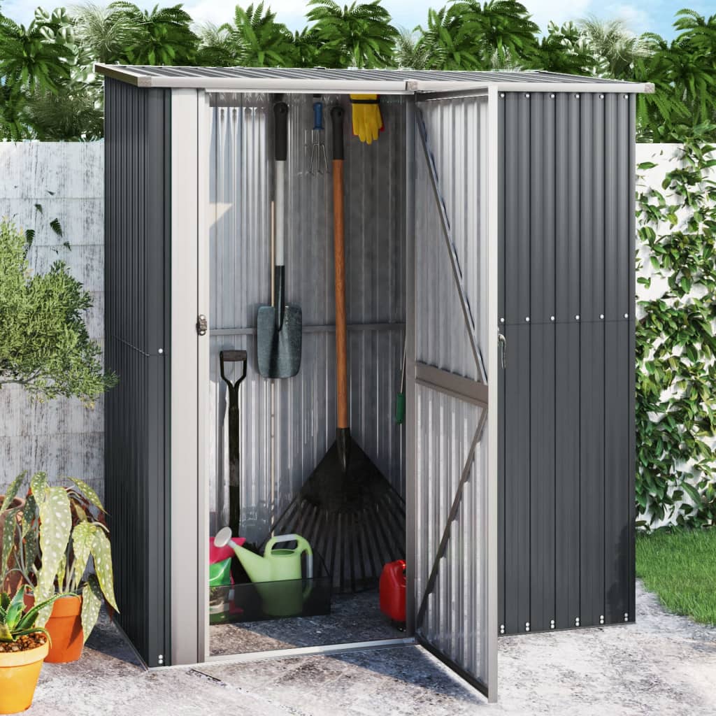 Garden Shed 180.5X97X209.5 Cm Galvanised Steel