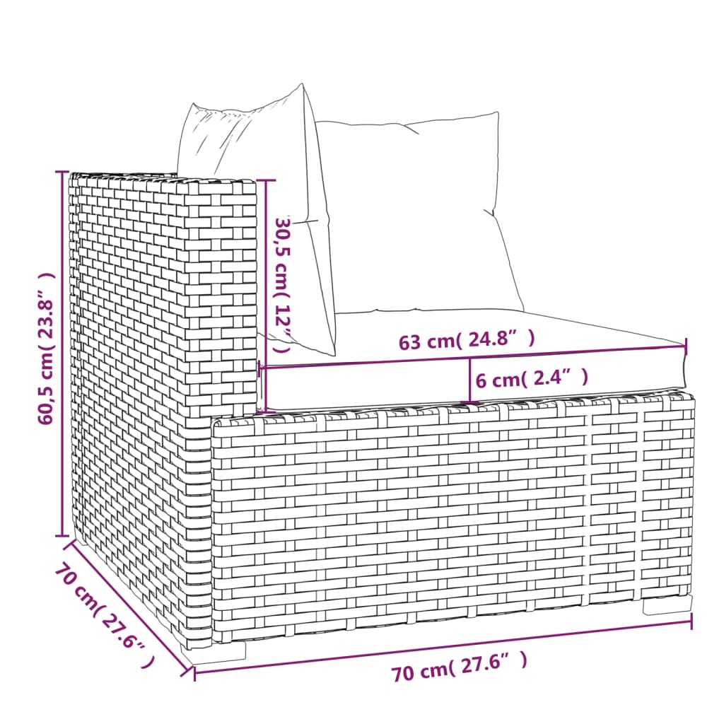 Outdoor Lounge | 3 Seater Sofa With Blue Cushions | Grey & Blue