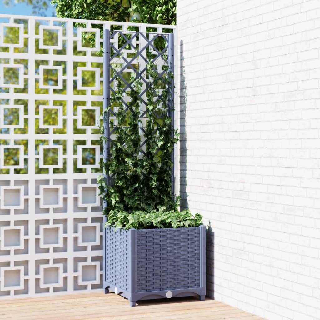 Garden Planter with Trellis | Outdoor Raised Planter Box | For Climbing Plants | Variety of Sizes and Colours