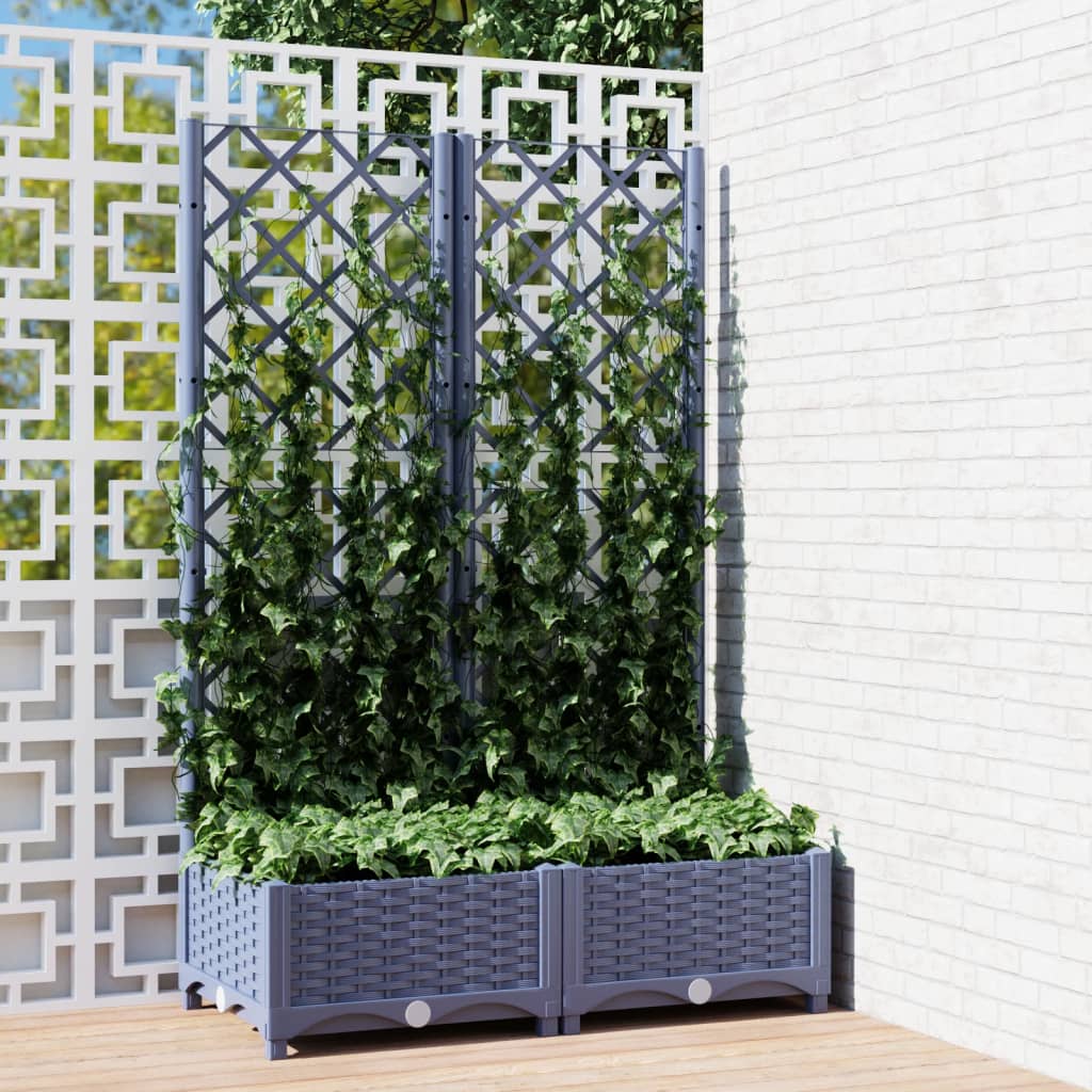 Garden Planter With Trellis Pp