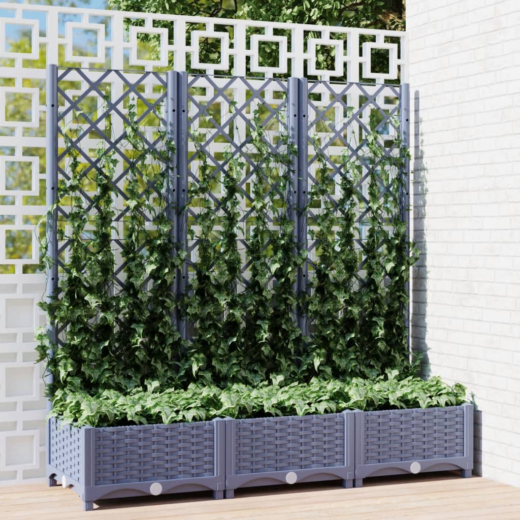 Garden Planter with Trellis | Outdoor Raised Planter Box | For Climbing Plants | Variety of Sizes and Colours