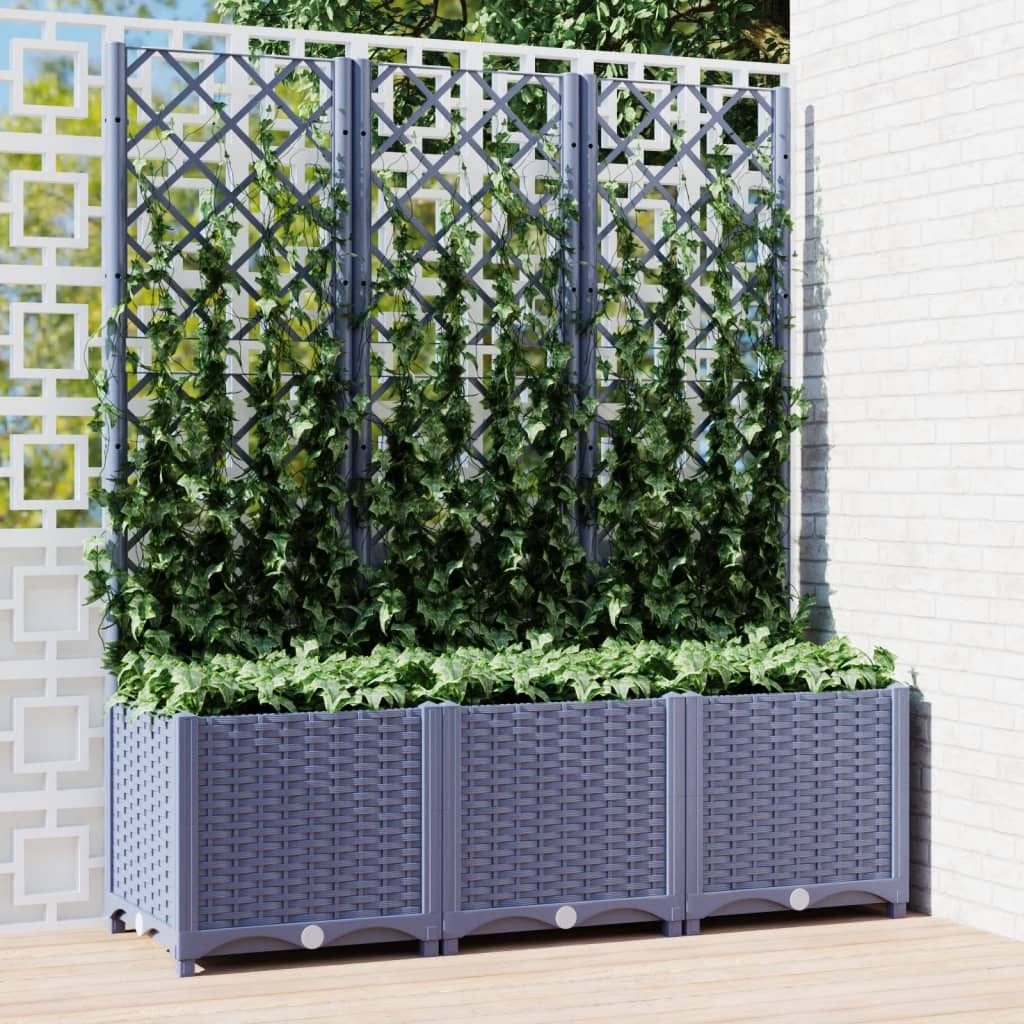 Garden Planter with Trellis | Outdoor Raised Planter Box | For Climbing Plants | Variety of Sizes and Colours