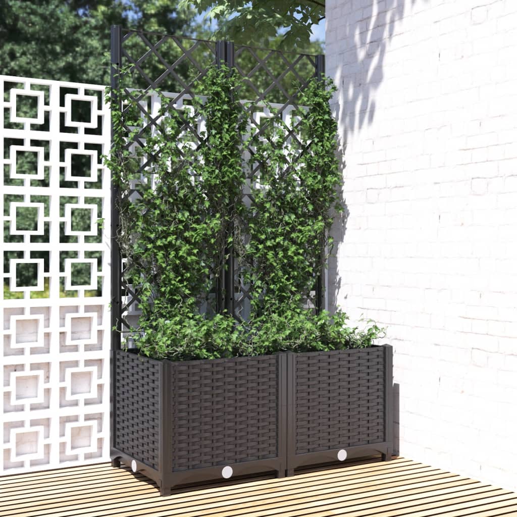 Garden Planter with Trellis | Outdoor Raised Planter Box | For Climbing Plants | Variety of Sizes and Colours