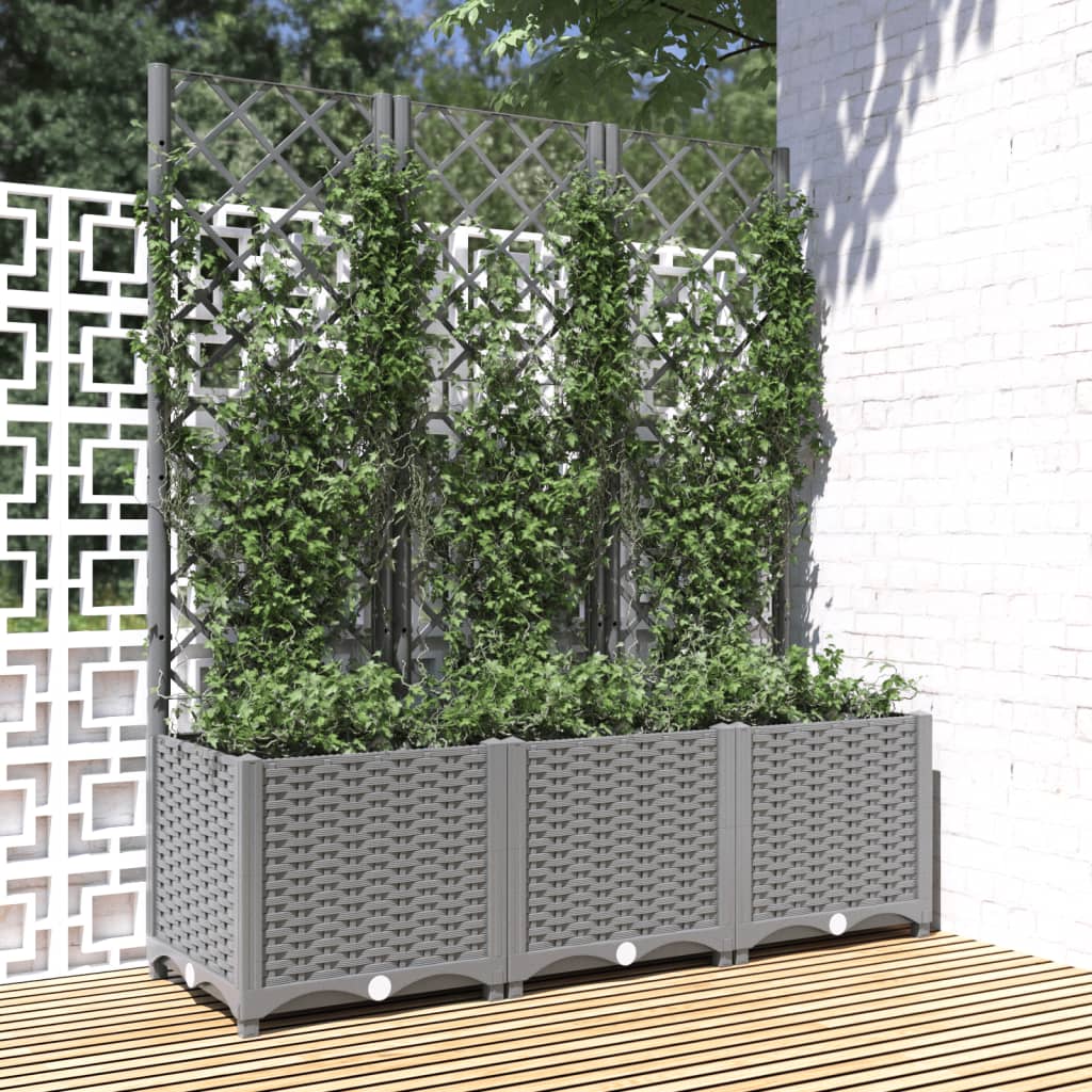 Garden Planter With Trellis Pp