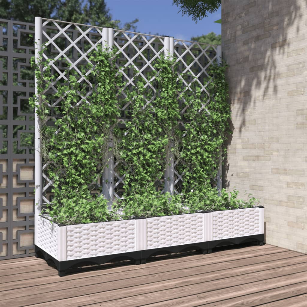 Garden Planter With Trellis Pp