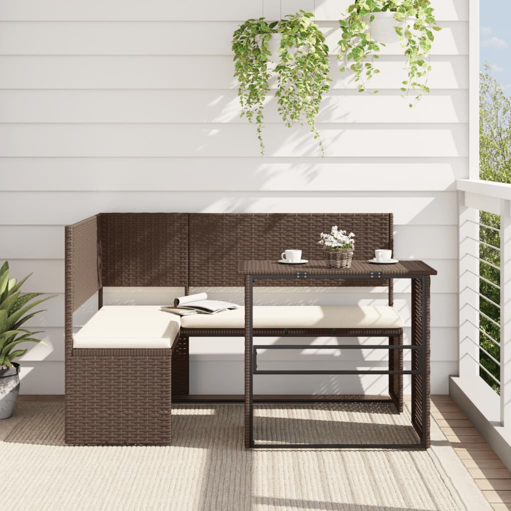 Small Dining Setting | Perfect for Small Spaces | Folding Table | Grey, Brown or Black