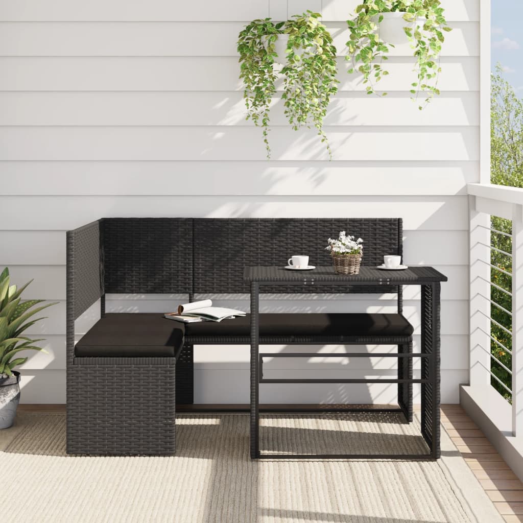 Small Dining Setting | Perfect for Small Spaces | Folding Table | Grey, Brown or Black