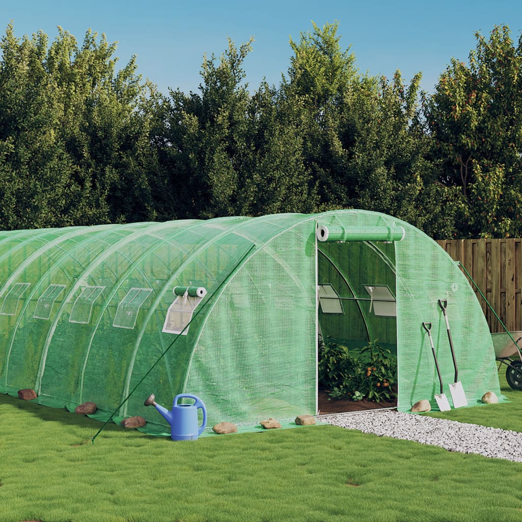 Large Greenhouse | Poly Tunnel Style | 4m Wide x 2m High | Length from 4m - 24m | White or Green