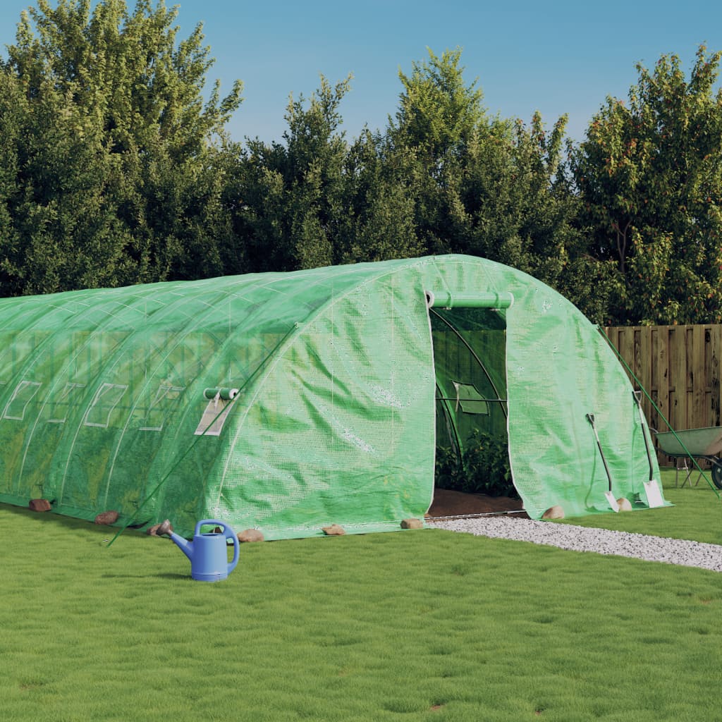 Large Greenhouse | Poly Tunnel Style | 5m Wide x 2.3m High | Length from 8m - 22m | White or Green