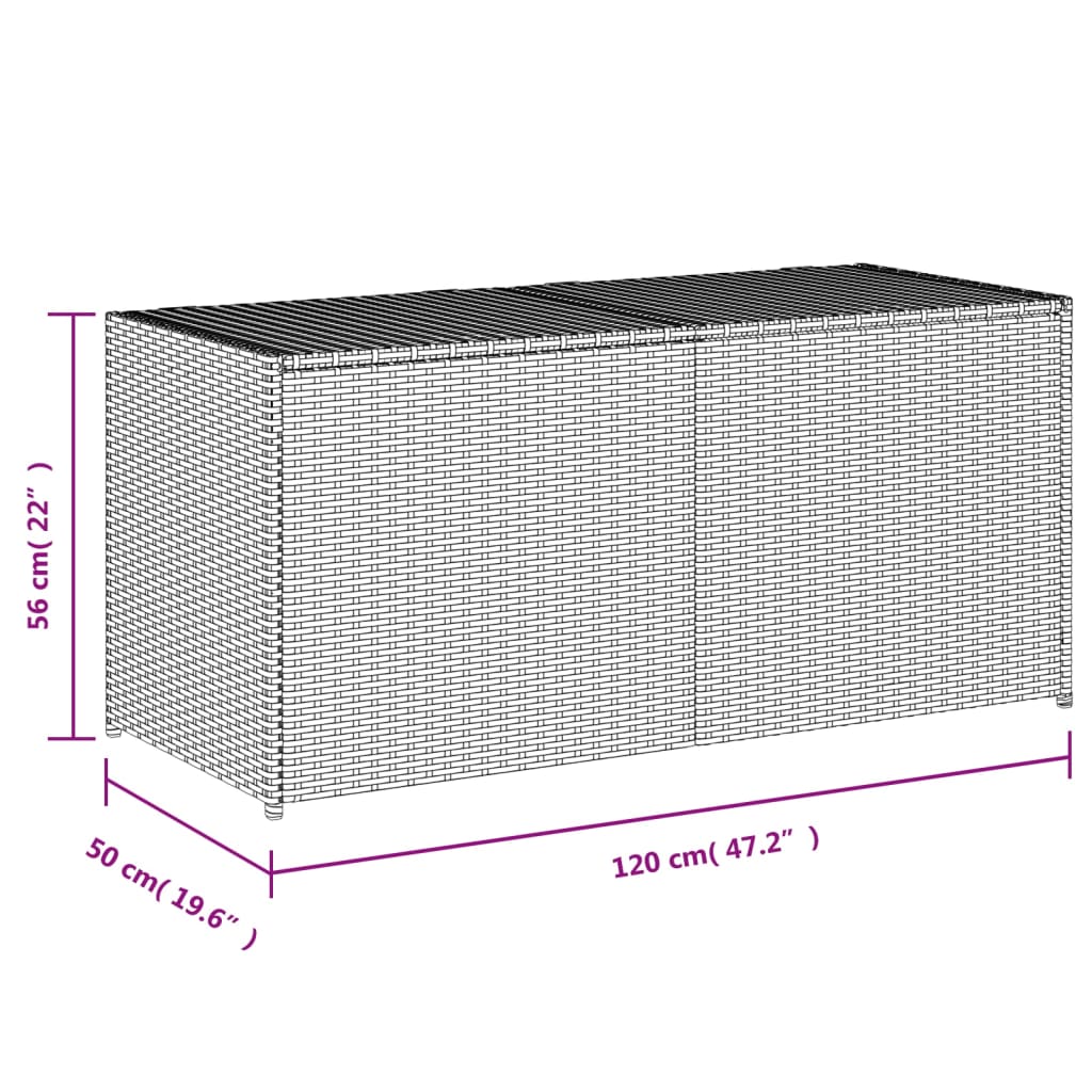 Weatherproof Rattan Garden Storage Box | Durable, Spacious | Waterproof Liner | 80, 120 or 200cm