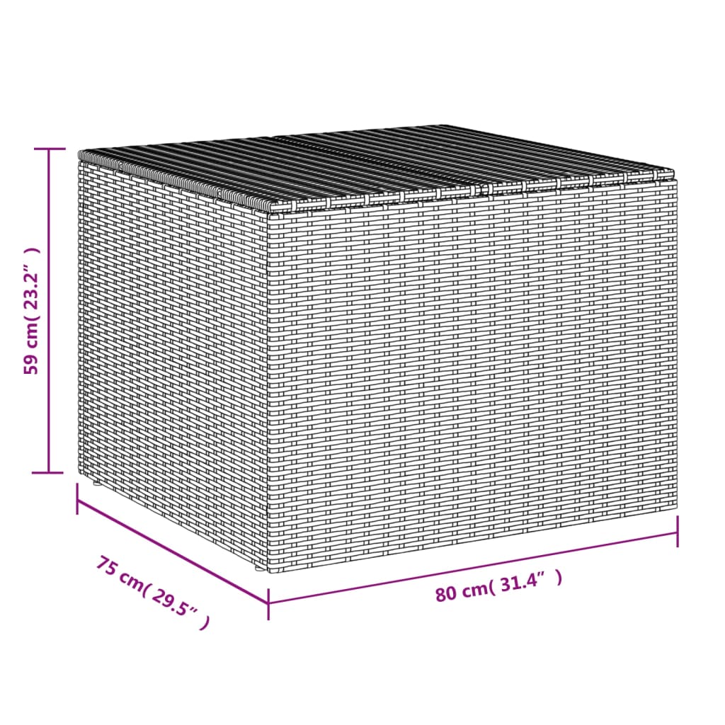 Weatherproof Rattan Garden Storage Box | Durable, Spacious | Waterproof Liner | 80, 120 or 200cm