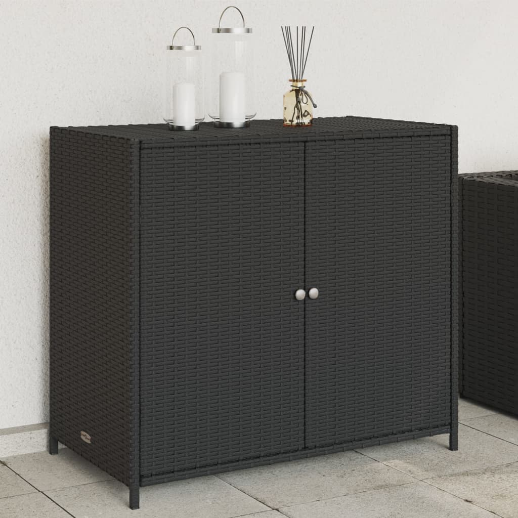 Garden Storage Cabinet 83X45X76 Cm Poly Rattan