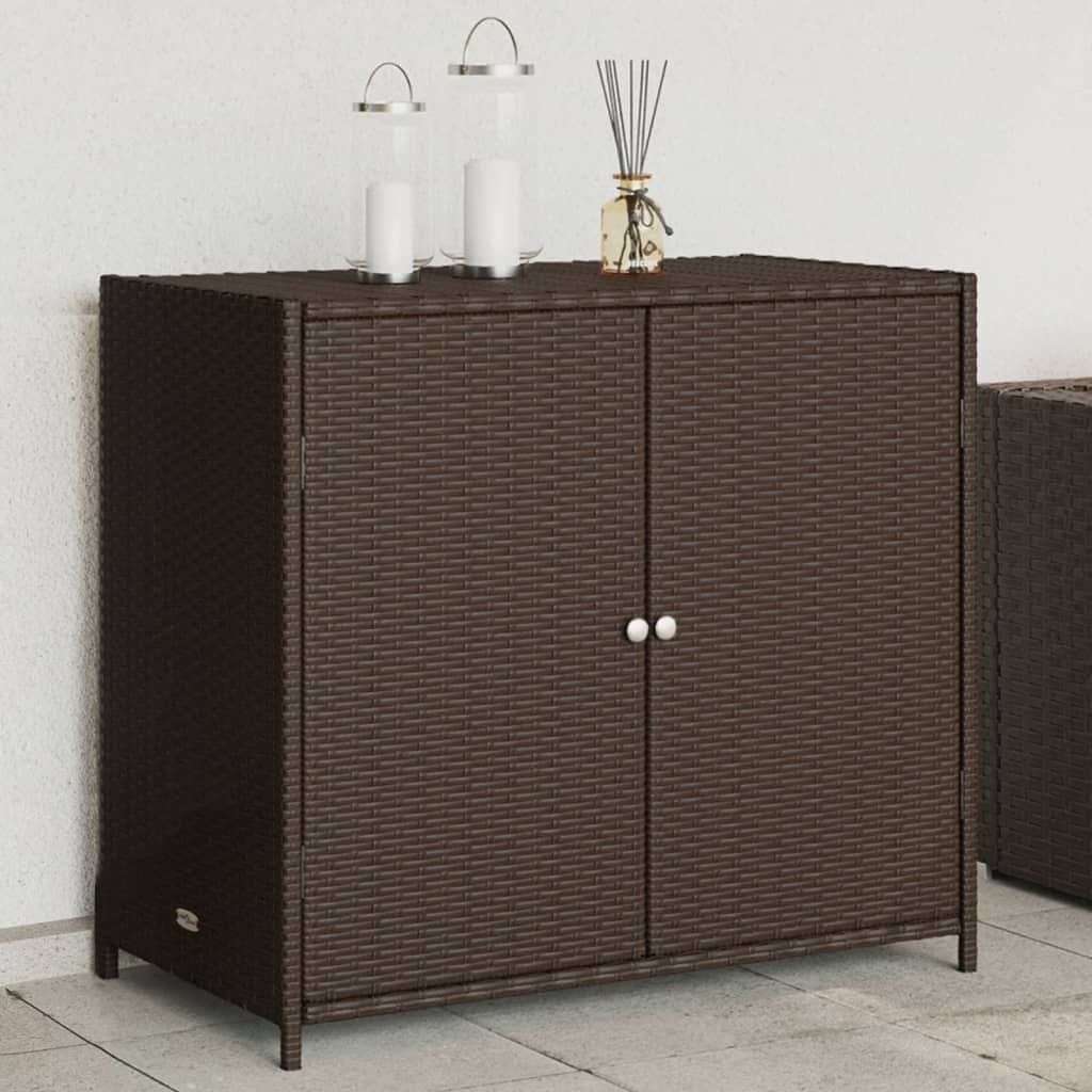 Garden Storage Cabinet 83X45X76 Cm Poly Rattan