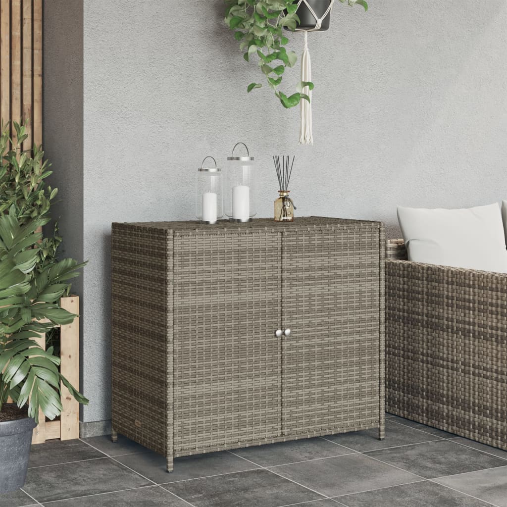 Garden Storage Cabinet 83X45X76 Cm Poly Rattan