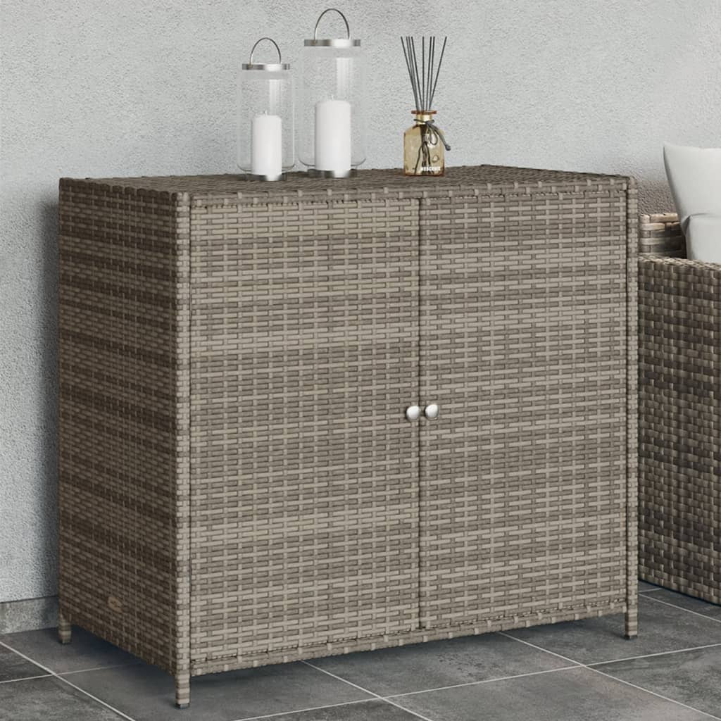 Garden Storage Cabinet 83X45X76 Cm Poly Rattan