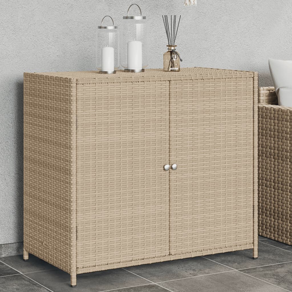 Garden Storage Cabinet 83X45X76 Cm Poly Rattan