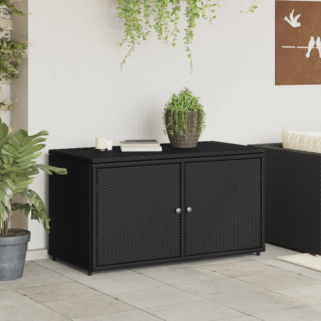 Garden Storage Cabinet 110X55X60.5 Cm Poly Rattan