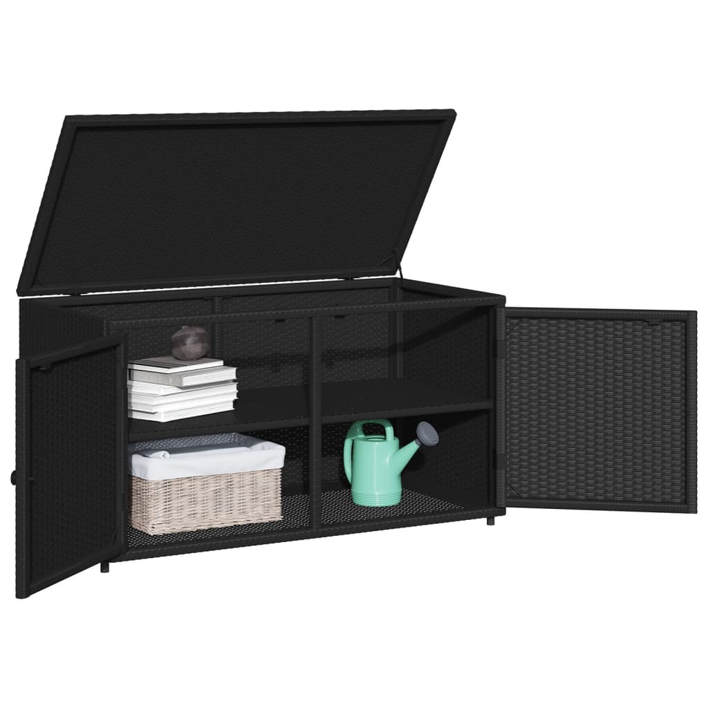 Garden Storage Cabinet 110X55X60.5 Cm Poly Rattan