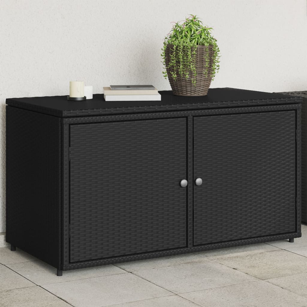 Garden Storage Cabinet 110X55X60.5 Cm Poly Rattan