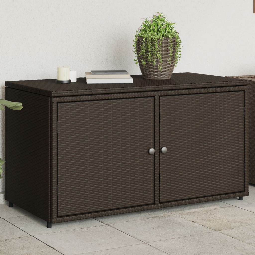 Garden Storage Cabinet 110X55X60.5 Cm Poly Rattan