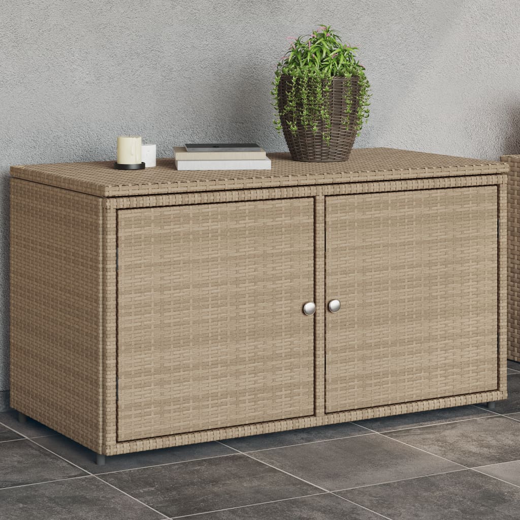 Garden Storage Cabinet 110X55X60.5 Cm Poly Rattan