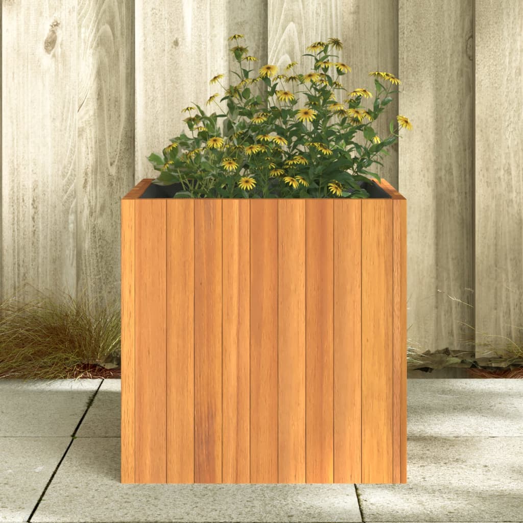 Solid Acacia Wood Garden Planter | Raised Planter Box | Indoor & Outdoor Plants | with Non-Woven Liner