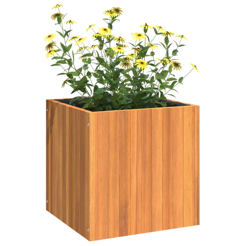 Solid Acacia Wood Garden Planter | Raised Planter Box | Indoor & Outdoor Plants | with Non-Woven Liner