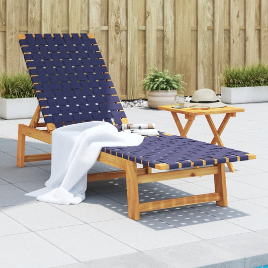 Sun Lounger | Classic Webbing Design | Solid Wood Acacia | Choice of Colour