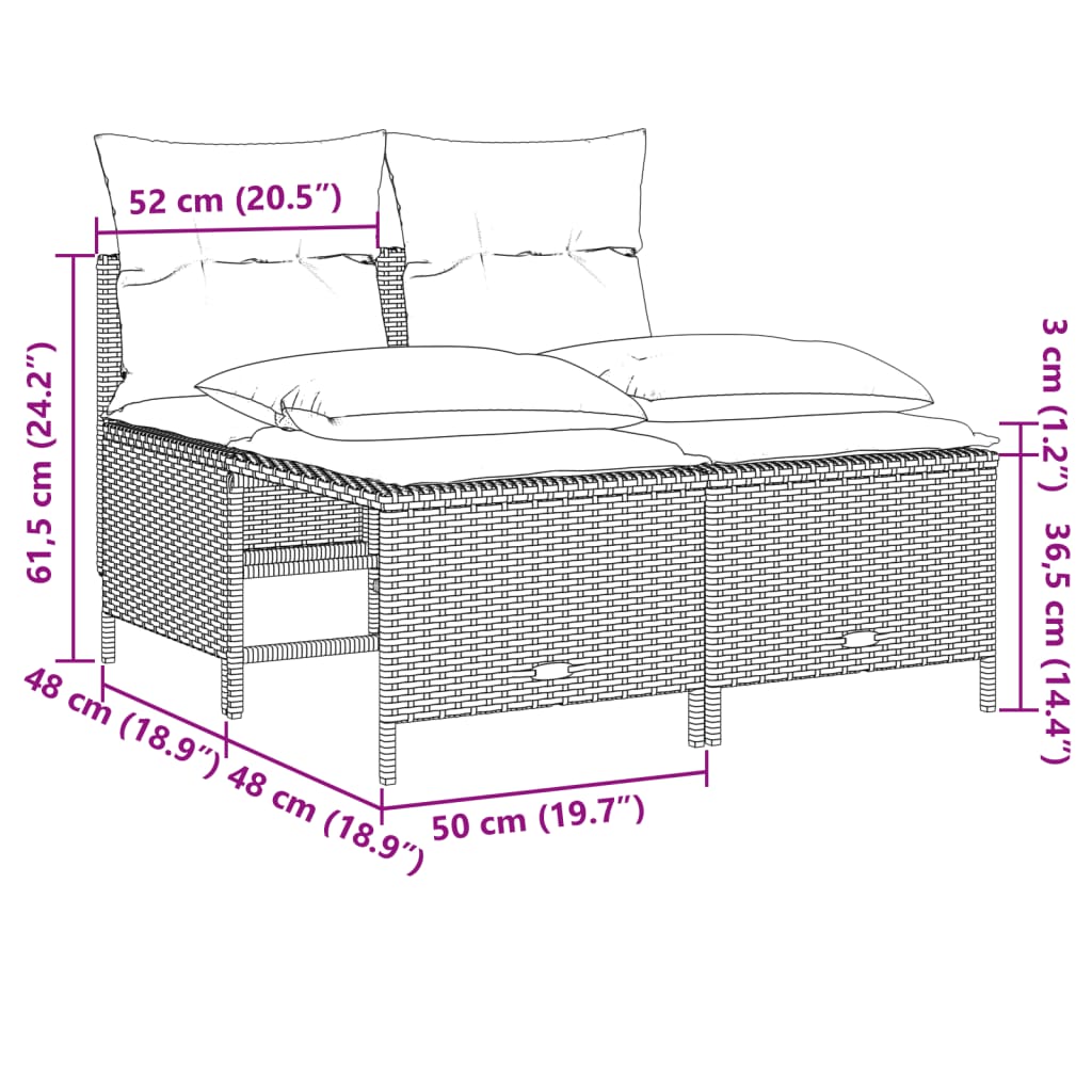 Outdoor Daybed | Sofa with Canopy | Sofa, 2 Chairs & 2 Stools | Grey