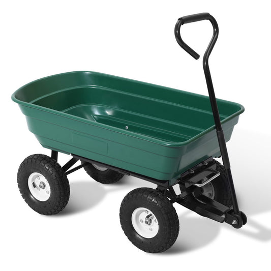 Beach Trolley 270kg Gardeon Tipping Garden Cart Hand Wagon 75L Green