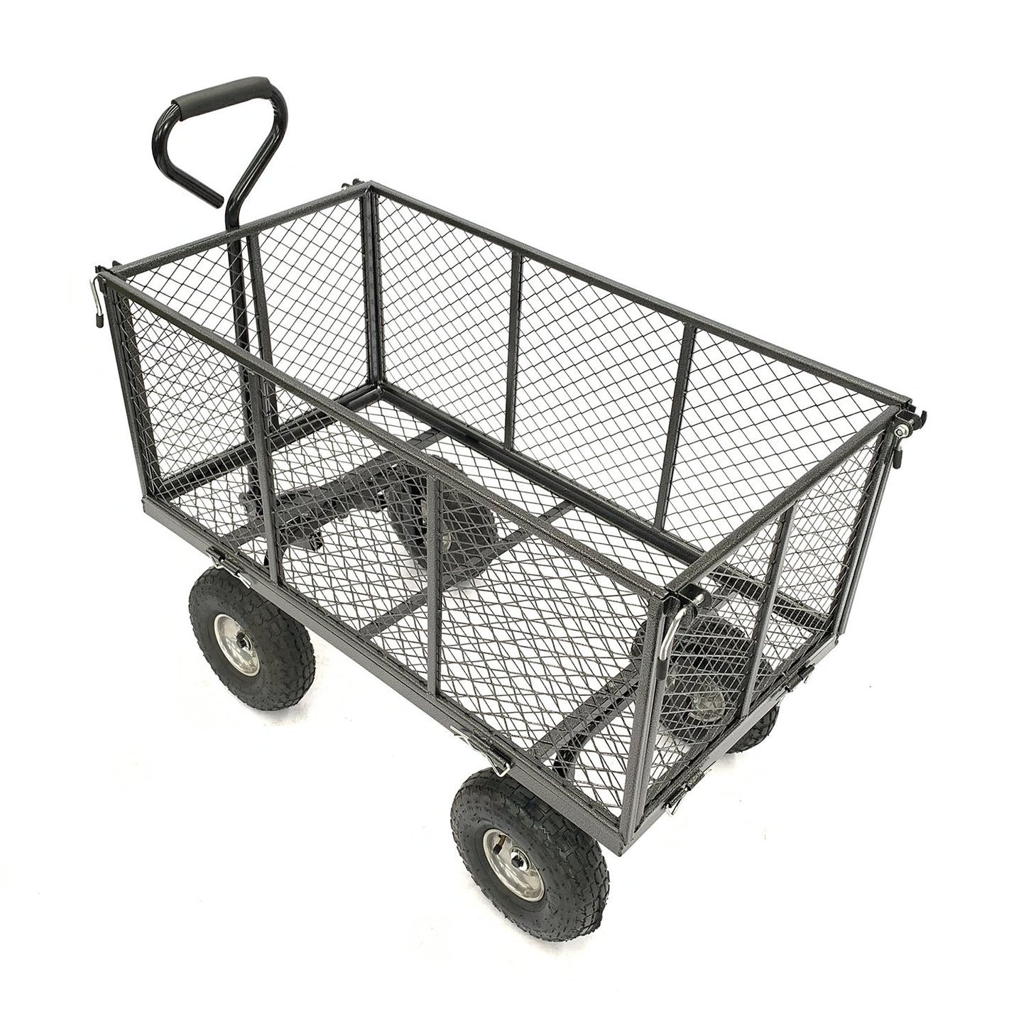 Garden Cart Beach Trolley 300kg Wallaroo Steel Mesh Deep Sides - Grey