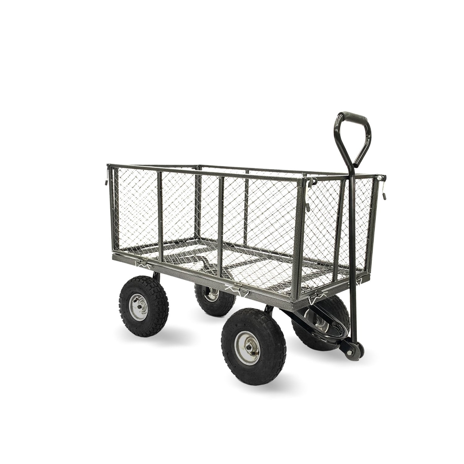 Garden Cart Beach Trolley 300kg Wallaroo Steel Mesh Deep Sides - Grey