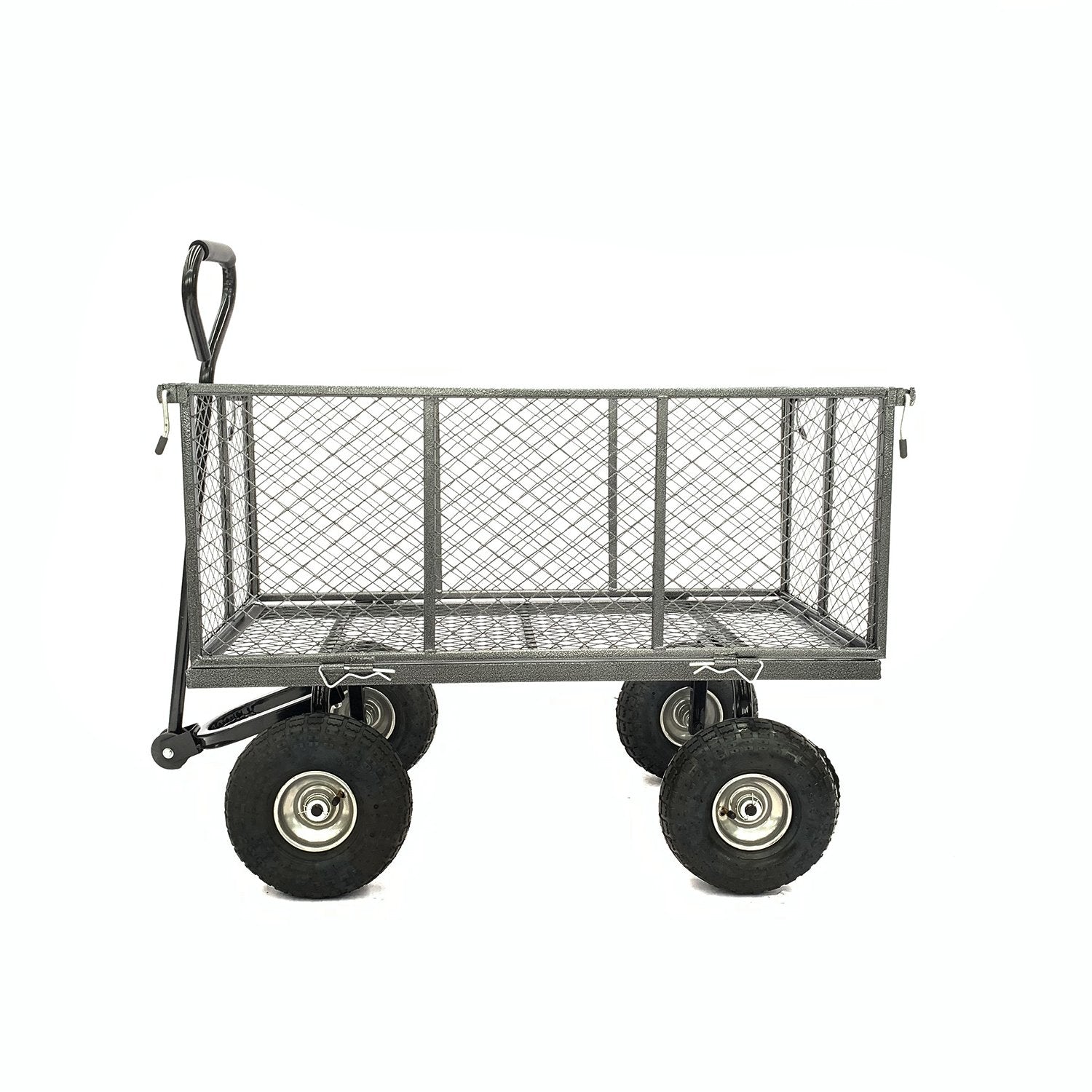 Garden Cart Beach Trolley 300kg Wallaroo Steel Mesh Deep Sides - Grey