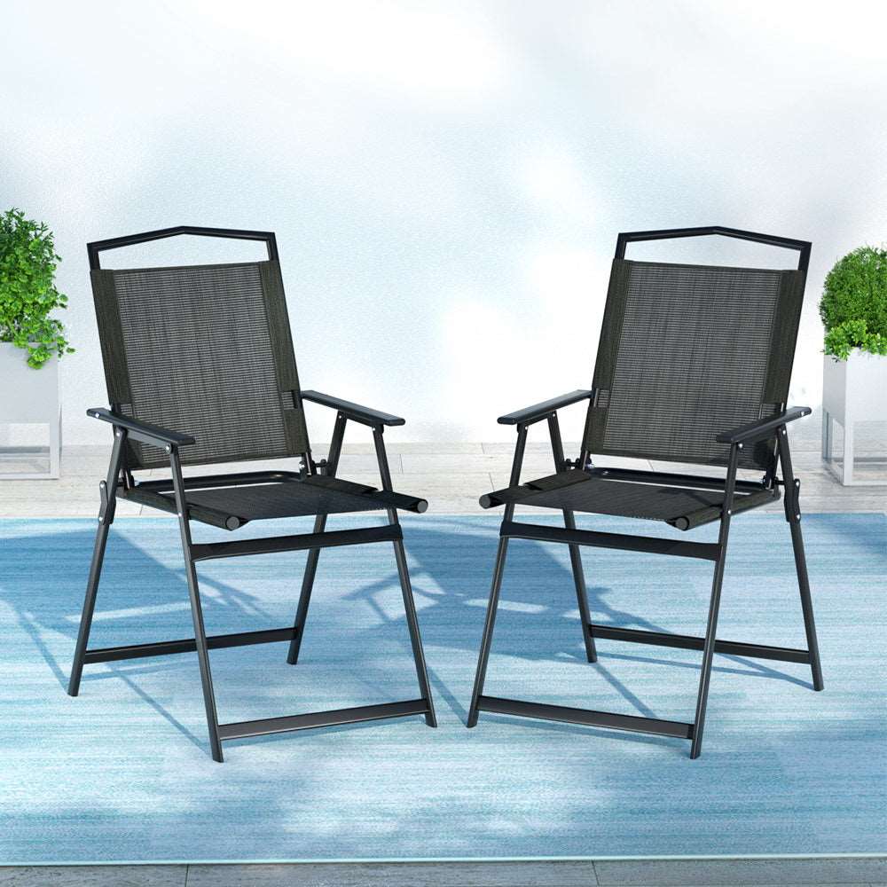 Camp Chairs Outdoor Lightweight Folding Camping 2 Pack Black