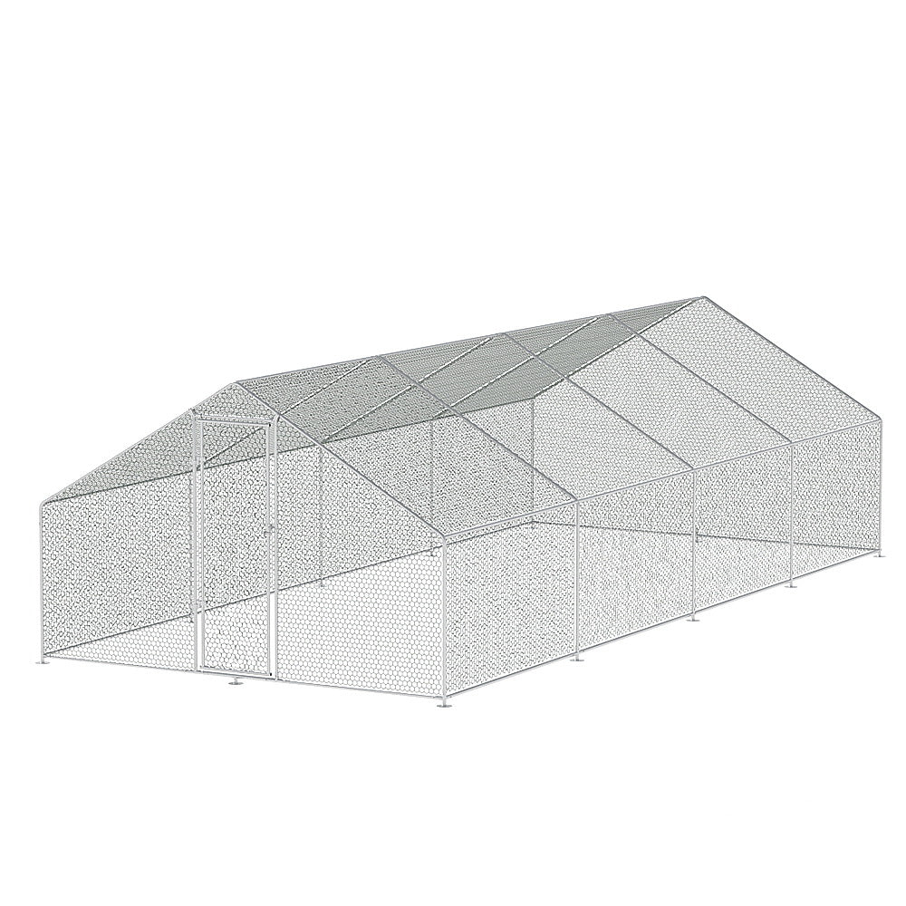 Chicken Coop Chook House Cage 8mx3mx2m Galvanised Steel
