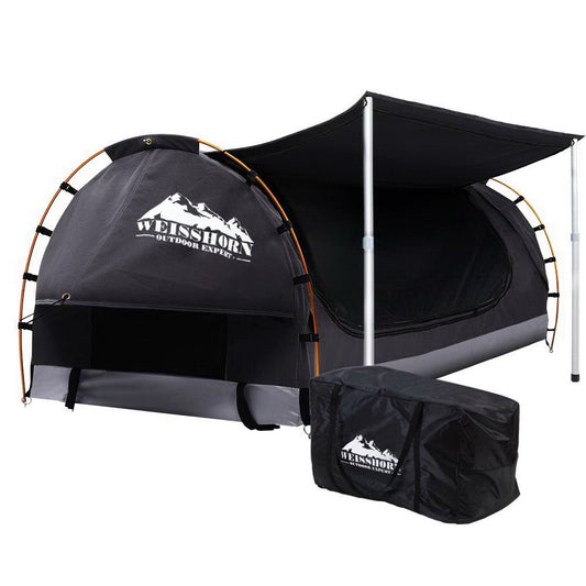 Double Swag Weisshorn Camping Swag Canvas Tent Dark Grey Conch Outdoors