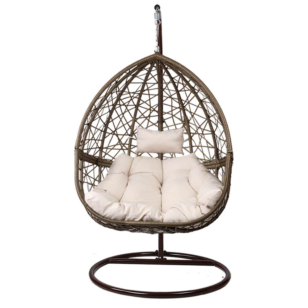 Egg Chair Outdoor Hanging Swing Chair - Brown