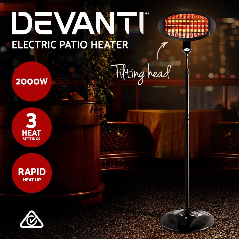 Electric Patio Heater | 2000W | Devanti Brand