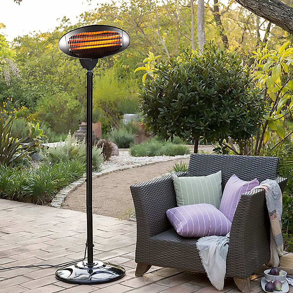 Electric Patio Heater | Portable 2.1m Free Standing Heater | 2000W