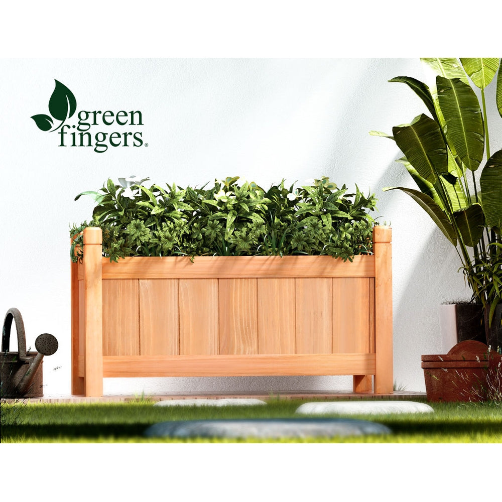 Garden Bed | Small Raised Container Planter Box | 60x30x33cm | Fir Wood | Greenfingers | Natural