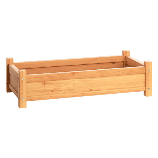 Garden Bed | Small Raised Container Planter Box | 65x33x16cm | Fir Wood | Greenfingers | Natural